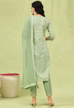 Load image into Gallery viewer, Pista Green Chanderi Readymade Pakistani Suit

