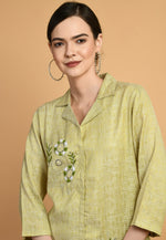 Load image into Gallery viewer, Pista Green Cotton Co-Ords Set
