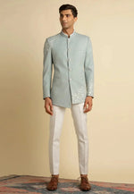 Load image into Gallery viewer, Pista Green Cotton Jodhpuri Suit
