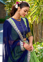 Load image into Gallery viewer, Pista Green Cotton Readymade Circular Lehenga Choli
