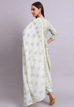 Load image into Gallery viewer, Pista Green Cotton Readymade Pant Style Suit
