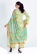 Load image into Gallery viewer, Pista Green Cotton Straight Suit
