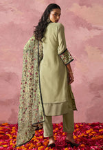 Load image into Gallery viewer, Pista Green Georgette Readymade Pant Style Suit

