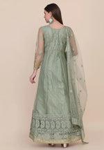Load image into Gallery viewer, Pista Green Net Anarkali Suit
