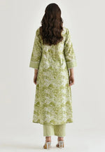 Load image into Gallery viewer, Pista Green Rayon Kurta Set With Pent
