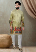 Load image into Gallery viewer, Pista Green Silk Kurta Pajama
