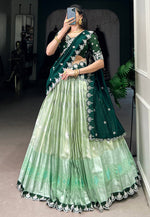 Load image into Gallery viewer, Pista Green Silk Lehenga Choli
