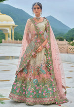 Load image into Gallery viewer, Pista Green Silk Lehenga Choli
