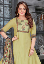 Load image into Gallery viewer, Pista Green Silk Readymade Anarkali Suit
