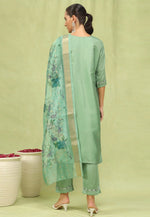 Load image into Gallery viewer, Pista Green Silk Readymade Pakistani Suit
