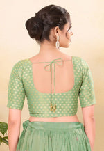 Load image into Gallery viewer, Pista Green Tissue Readymade Blouse
