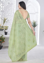 Load image into Gallery viewer, Pista Green Tissue Sequence Saree
