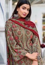 Load image into Gallery viewer, Pista Green Velvet Pakistani Suit
