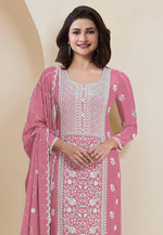 Load image into Gallery viewer, Prachi Desai Pink Faux Georgette Pant Style Suit
