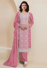 Load image into Gallery viewer, Prachi Desai Pink Faux Georgette Pant Style Suit
