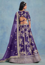 Load image into Gallery viewer, Purple Art Silk Circular Lehenga Choli
