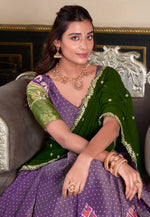Load image into Gallery viewer, Purple Art Silk Lehenga Choli

