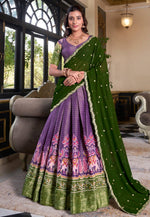 Load image into Gallery viewer, Purple Art Silk Lehenga Choli
