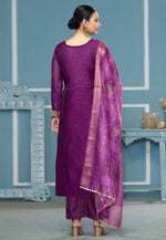 Load image into Gallery viewer, Purple Banarasi Pakistani Suit
