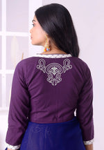 Load image into Gallery viewer, Purple Cotton Readymade Blouse
