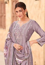 Load image into Gallery viewer, Purple Cotton Straight Suit
