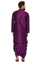 Load image into Gallery viewer, Purple Dupion Silk Dhoti Kurta
