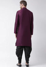 Load image into Gallery viewer, Purple Dupion Silk Dhoti Kurta
