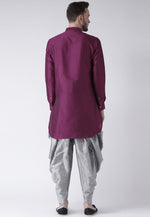 Load image into Gallery viewer, Purple Dupion Silk Dhoti Kurta
