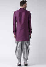 Load image into Gallery viewer, Purple Dupion Silk Dhoti Kurta
