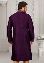 Load image into Gallery viewer, Purple Dupion Silk Kurta Pajama
