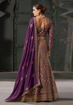 Load image into Gallery viewer, Purple Georgette Bridal Lehenga Choli
