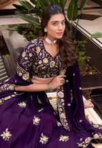 Load image into Gallery viewer, Purple Georgette Circular Lehenga Choli
