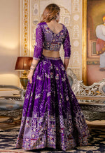 Load image into Gallery viewer, Purple Georgette Circular Lehenga Choli
