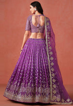 Load image into Gallery viewer, Purple Georgette Circular Lehenga Choli

