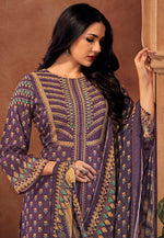 Load image into Gallery viewer, Purple Muslin Pakistani Suit
