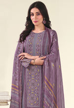 Load image into Gallery viewer, Purple Muslin Pant Style Suit
