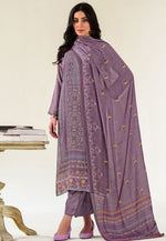 Load image into Gallery viewer, Purple Muslin Pant Style Suit
