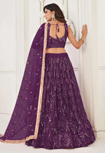 Load image into Gallery viewer, Purple Net Circular Lehenga Choli
