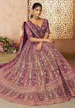 Load image into Gallery viewer, Purple Net Wedding Lehenga Choli
