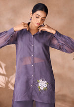 Load image into Gallery viewer, Purple Organza Co-Ords Set
