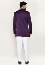 Load image into Gallery viewer, Purple Polyester Indo Western Suit
