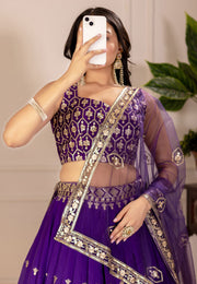 Purple Shimmer Lehenga Choli