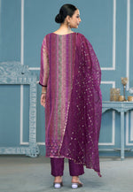Load image into Gallery viewer, Purple Shimmer Pakistani Suit

