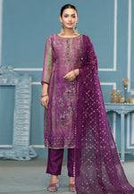Load image into Gallery viewer, Purple Shimmer Pakistani Suit
