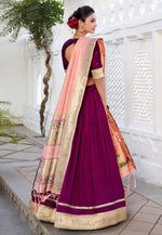 Load image into Gallery viewer, Purple Silk Circular Lehenga Choli
