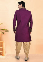 Load image into Gallery viewer, Purple Silk Indo Western Suit
