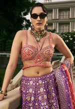 Load image into Gallery viewer, Purple Silk Lehenga Choli
