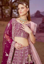 Load image into Gallery viewer, Purple Silk Lehenga Choli
