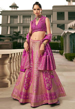 Load image into Gallery viewer, Purple Silk Lehenga Choli For Wedding
