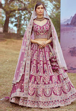 Load image into Gallery viewer, Purple Silk Lehenga Choli For Wedding

